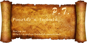 Posztós Teobald névjegykártya